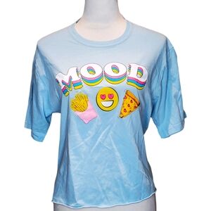 🦋Stunner California 100% Cotton Super Cute Rolled Hem  "Mood" Graphic Tee